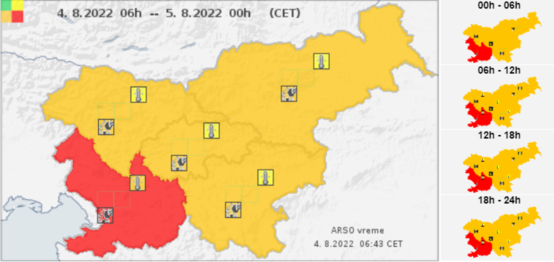 Pozor Arso razglasil rdeči alarm Žurnal24