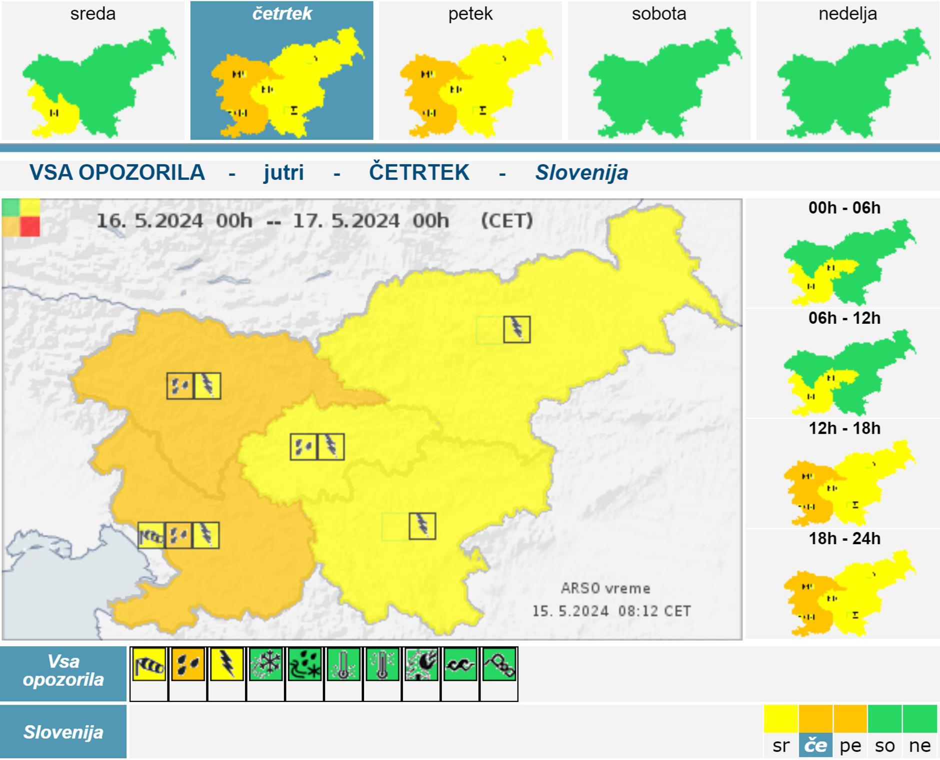 Vreme Arso izdal oranžno opozorilo za te kraje velja Žurnal24