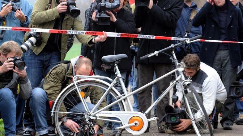 Kolo, na katerem se je končal beg nevarnega Michalskega. (Foto: Epa)