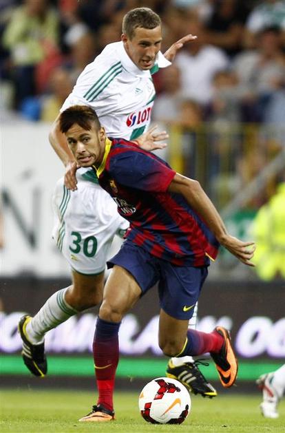  Neymar Kostrzewa Lechia Gdansk Barcelona prijateljska tekma