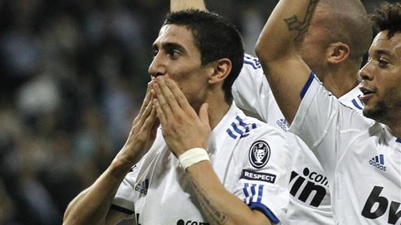 Angel Di Maria in soigralci so se veselili gladke zmage nad Tottenhamom. (Foto: 