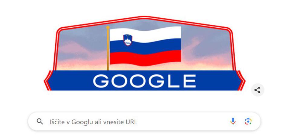 Google v iskalnik umestil slovensko zastavo | Avtor: Google/Posnetek zaslona