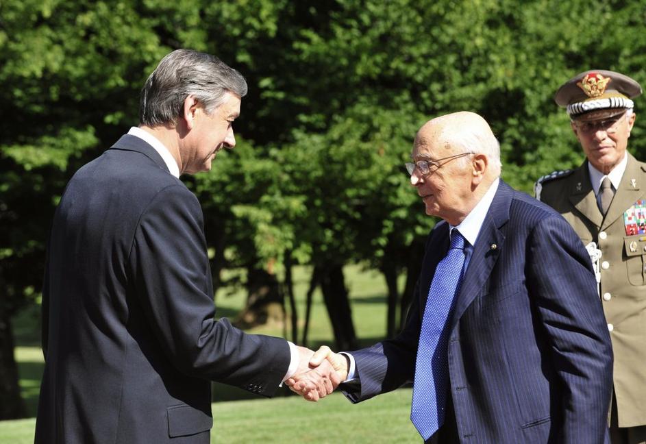 Slovenski predsednik Danilo Türk in italijanski predsednik Giorgio Napolitano