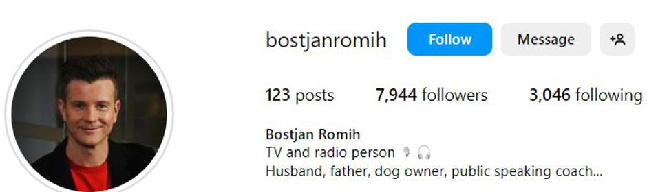 Boštjan Romih | Avtor: Instagram