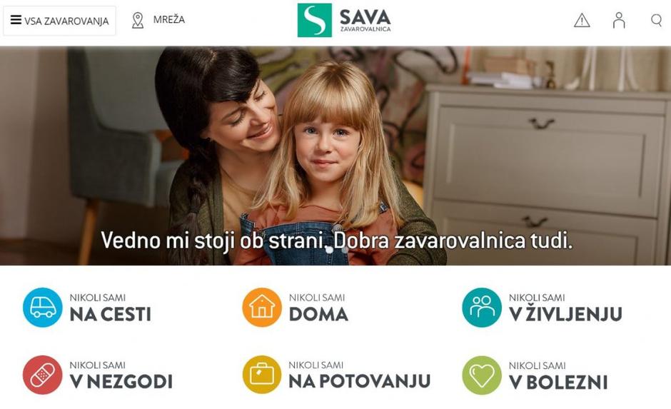 Nova spletna stran zavarovalnice Sava | Avtor: www.zav-sava.si