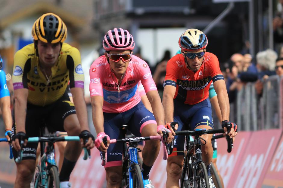 Primož Roglič, Richard Carapaz in Vincenzo Nibali | Avtor: Profimedia