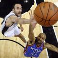 Ginobili Fisher San Antonio Spurs Oklahoma City Thunder NBA končnica konferenčni
