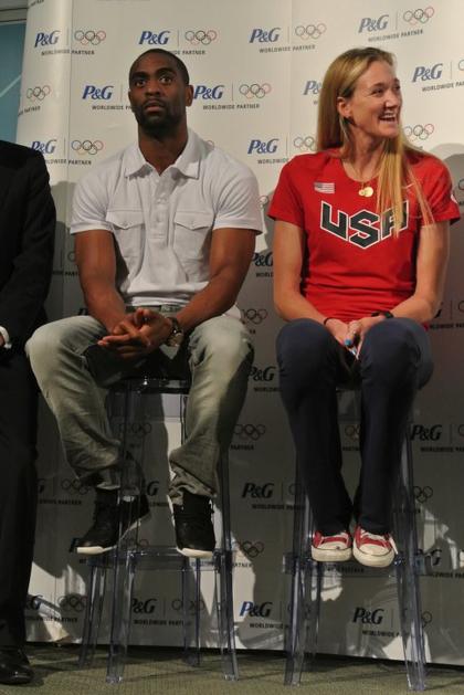 Tyson Gay in Kerri Walsh Jennings.