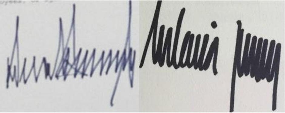 Melania in Donald podpis | Avtor: Reševalni pas/Twitter