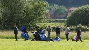 slovenija 29.05.13. nesreca zirokopterja, letalisce Senozet med Zicami in Locami