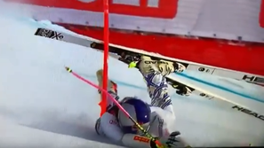 Padec Lindsey Vonn, superveleslalom na SP Are