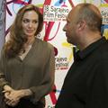  Angelina Jolie in Mirsad Purivatra, vodja 18. sarajevskega filmskega festivala