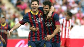 Messi Fabregas Almeria Barcelona