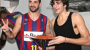 Juan Carlos Navarro in Ricky Rubio, letošnja pridobitev Barcelone.