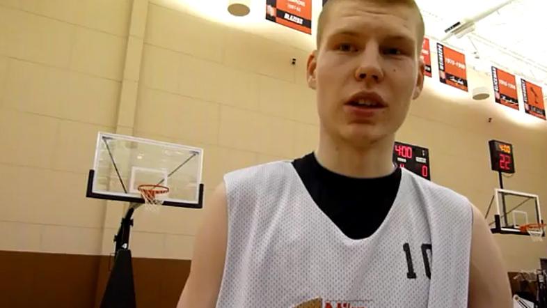 Olimpijin talent Davis Bertans bo naredil vse, da nekoč pride v NBA. (Foto: YouT