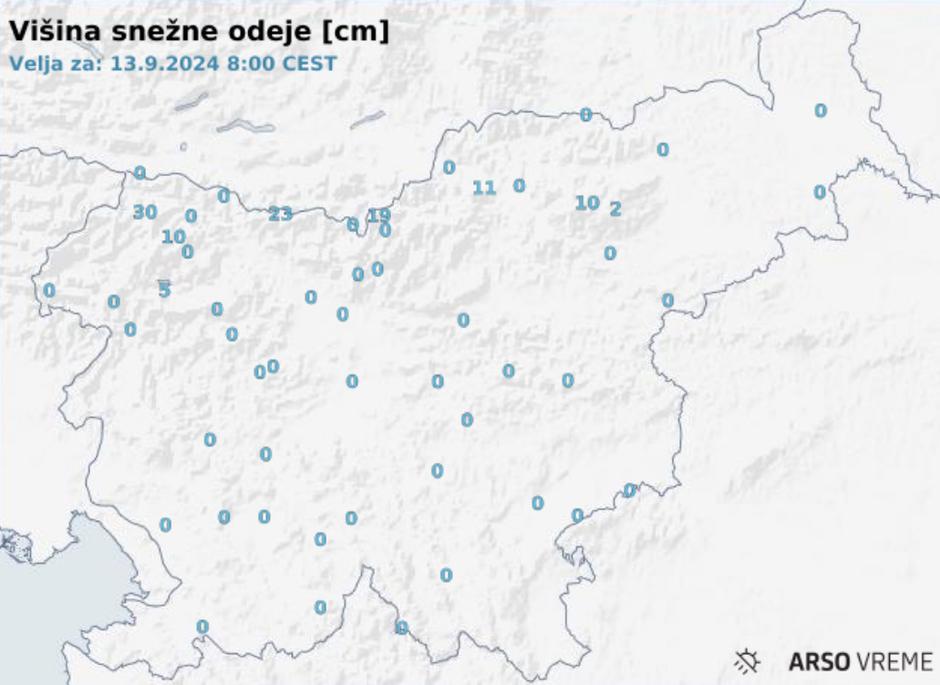 višina snežne odeje | Avtor: ARSO