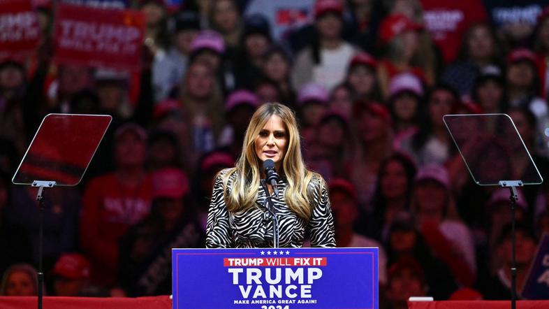 Melania Trump na zborovanju v Madison Square Gardnu