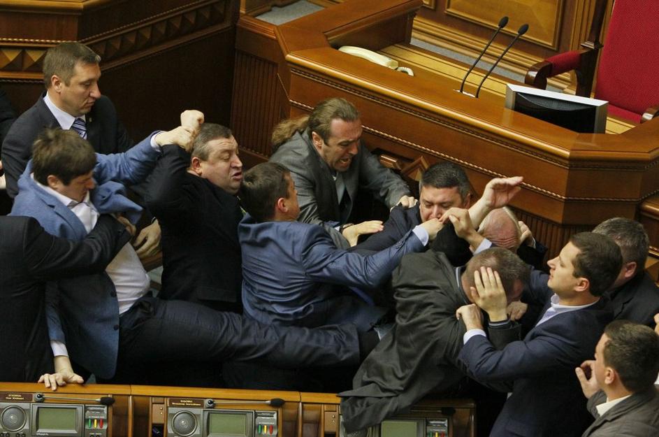 Pretep v ukrajinskem parlamentu