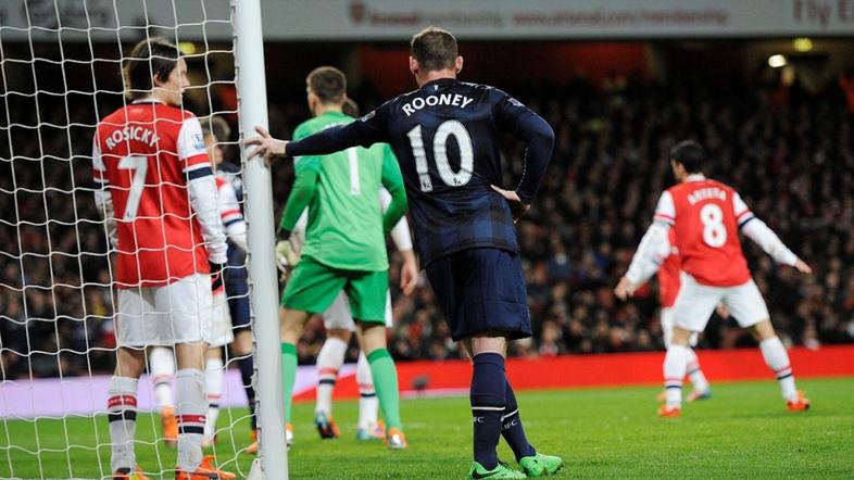 Rooney Rosicky Arsenal Manchester United Premier League Anglija liga prvenstvo