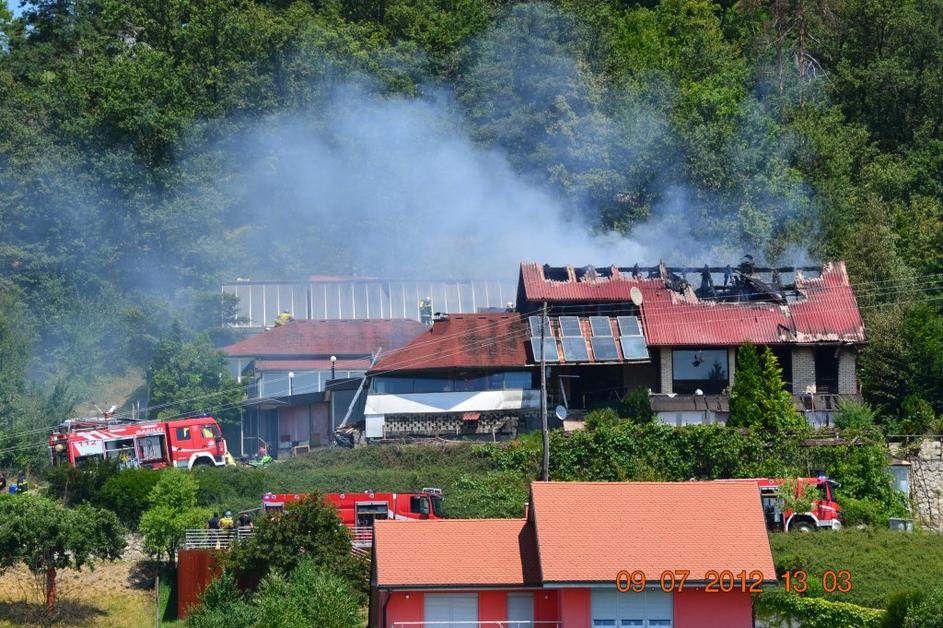 Požar na Prekorju pri Celju.