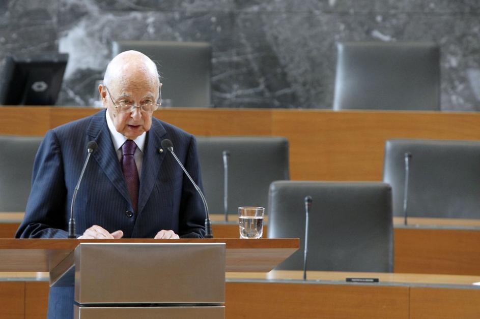 Giorgio Napolitano v državnem z zboru.