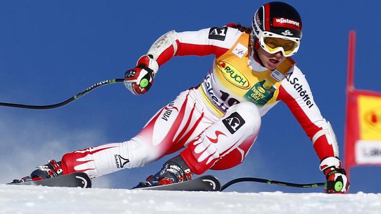 Superveleslalom v Lake Louisu je pripadel Elisabeth Görgl. (Foto: Reuters)