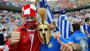 navijači čelada Sparta Poljska Grčija Varšava Euro 2012