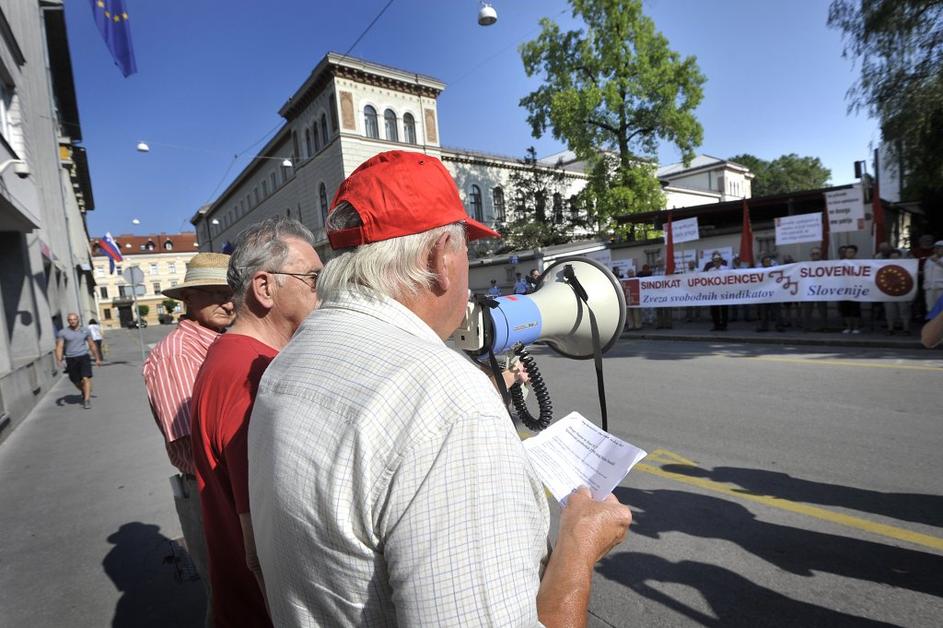 Protestni shod upokojencev